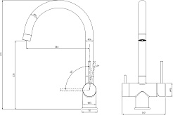 Milacio Смеситель для кухни Ultra MCU.554.MB черный матовый – фотография-6
